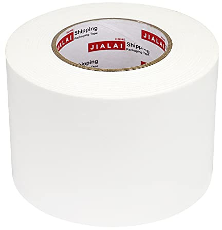 JIALAI HOME White Duct Tape 4 Inch, Industrial Grade 4 inches x 55 Yards (164 ft), 9 Mil Heavy-Duty, Waterproof, Strong, Flexible, No Residue, for Crafts & Home Improvement