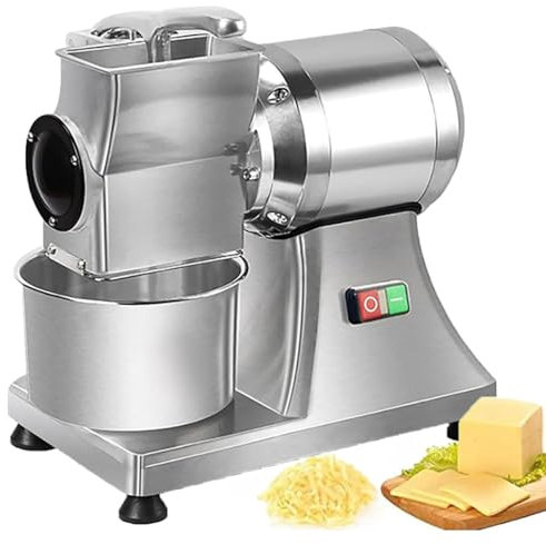 Rallador de queso eléctrico, 0,75 HP, 550 W, comercial, para pan y salvado, 40 kg/h, con recipiente para moler mantequilla.