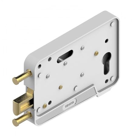 Serrure EA à Pêne Levant - pour Porte de Garage Battante et Portail - installation facile en Applique - Composite - Fabrication Française