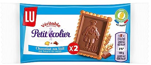 LU Piccola studentessa con cioccolato al latte - tascabile - ideale per spuntino - 1 scatola da 10 sacchetti (250 g)