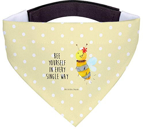 Mr. & Mrs. Panda Hundehalstuch S Biene Blume - Geschenk, Halstuch, Tuch, Hunde, Kleine
