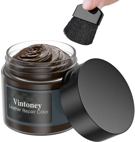 Crema di Riparazione in Pelle Vintoney per sedili Scarpe divani, Riparazione e Altro Ancora -Marrone