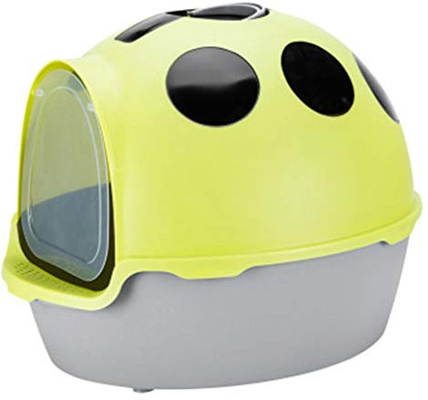 QIAOH Toilette per Gatti Grandi, Toilette Plastica per Gatti Chiusa, Anti-Splash Deodorante Litter Box Cat