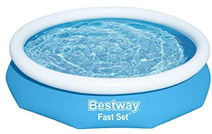 Bestway Fast Set Inflatable Pool (10’ x 26”) | Round Outdoor Backyard Pool for Kids & Families | Fill & Rise Setup, Durable 3-Layer Tritech® Liner | Holds 845 Gallons