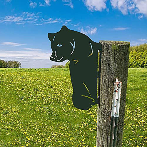 CCWORAN Gartenskulptur aus Metall, schwarzer Bär, Dekoration für den Außenbereich, Zuhause, schwarzer Bär, Tiere, Gartendekoration, Eisen-Silhouetten, Baumhof, Wandkunst, Geschenk