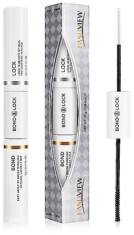 LASHVIEW Lash Bond and Seal, Cluster Lash Glue Strong Gentle Comfortable Lash Adhesive for All Day Wear Latex-Free Suitable for Sensitive Eyes Eyelashes Glue Waterproof
