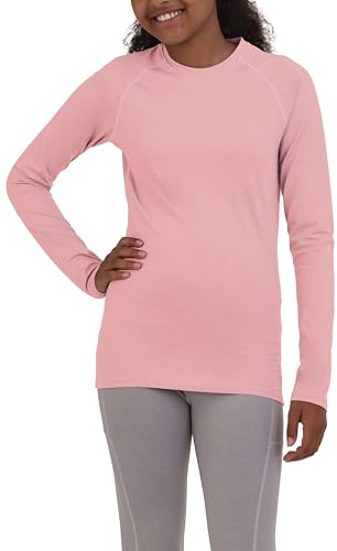 TCA Camiseta de Manga Larga de Entrenamiento SuperThermal para Niñas - Rosa, XL Niñas (12-14 Anos)