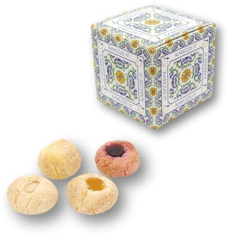 RAREZZE | Biscotti di Pasta di Mandorla Siciliana ASSORTITI | Deliziosa confezione regalo (kg.1) | Dolci tipici di Sicilia | Preparazione artigianale | Spediti appena sfornati !