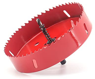 Yuhtech Sega a Tazza Da 150 mm con Trapano Centrale, Punta Bimetallica HSS M42 per Legno, Cartongesso, Plastica e Cartongesso