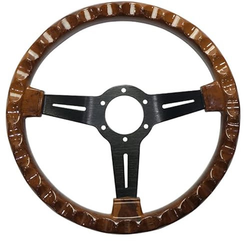 JAKMET Sport Lenkrad,Sportlenkräder Auto modifiziertes Universallenkrad 380MM Retro-Universallenkrad