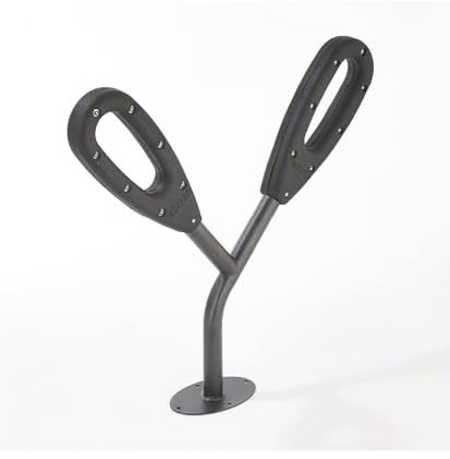 DENIOS® Fahrradständer mit gummierten Ringen, für 2 Räder, Breite 950 mm