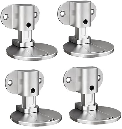 Unsichtbarer Magnetischer Türstopper,Verstellbar（4 Stück Silvery) | 3M Doppelseitiges Klebeband Oder Bohrinstallation, für Verschiedene TüRtypen, Bodenfest.