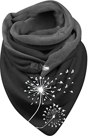 Henagehde Écharpe Femme Hiver Avec Bouton Echarpe Chaud Motif Imprimé Vintage Multicolore Hiver Doux Wrap Scarf Châles Écharpe Triangle Echarpe Femme Cachemire Écharpe Douce Chic Châle en Laine