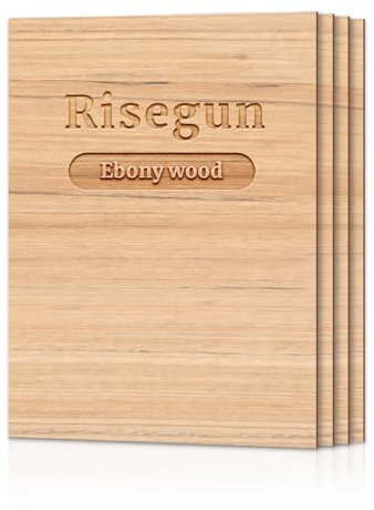 4 Pezzi Pannello in Compensato A4 - Pannelli di Legno Sottili 297 mm x 215 mm x 3 mm (+/- 0,2 mm) per Artigianato Fai Da Te