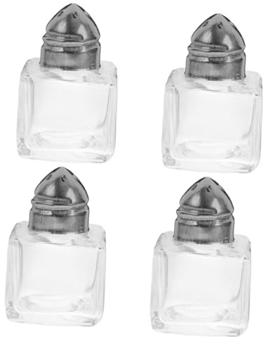 Zerodeko 4pezzi Bottiglia Per Condimenti Barattolo Per Pepe e Setaccio Per Cacao in Polvere Contenitore Per Spezie Da Cucina Shaker Per Zucchero in Polvere Per Uso Esterno e Barbecue