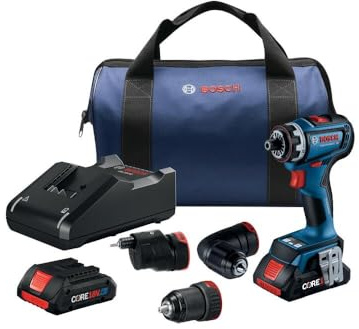BOSCH GSR18V-800FCB24 18V Drill/Driver with 5-In-1 Flexiclick® System and (1) CORE18V® 4 Ah Advanced Power Battery