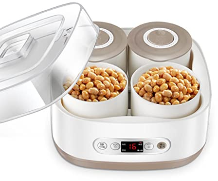 Tempeh, macchina per yogurt e natto con contenitore in ceramica, apparecchio intelligente per stufato a vapore da 1,5 l per una perfetta fermentazione in cucina