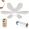 52cm Silencieux Ventilateur de Plafond avec Lumière et Telecommande, 40W Lampe Ventilateur Plafond avec Douille E27 3 vitesses 3 couleurs Dimmable 6 pales pour chambre,salon cuisine (52cm 40W)