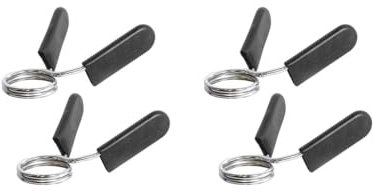 Timcryxient 2 set 2pcs Barbell Spring Clamps Workout Weightlifting Fitness Quick Release Weight Bar Locks Clips 25mm black silver