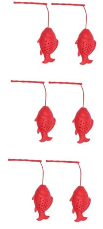 CONGARTENO 6pcs Creative Fish Tea Strainer Silicone Tea Filter Leaf Infuser Reusable Strainer Stylish Maker
