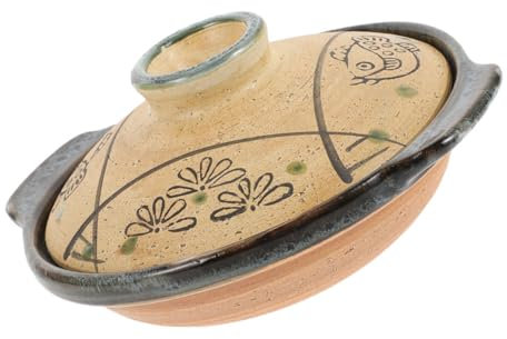 CONGARTENO Cocotte En Céramique 18cm Pour Cuisson Casserole Marmite Multifonctionnelle Ustensiles Cuisine Faitout Pour Portions Individuelles Plaque Chauffante Pour