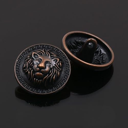 CLYDSA 10 Stück 17–25 mm Metallknöpfe, Mantelknöpfe, runde Nähknöpfe aus Metall, Gold, Bronze, Schwarz, für Anzug, Hemd, Windjacke