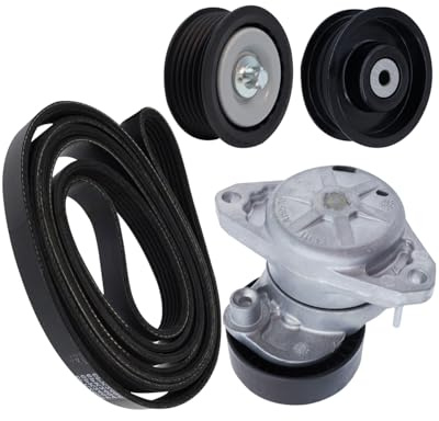1ST Engine Drive Belt Tensioner & Idler Pulley Kit for Mercedes-Benz, for Chrysler Freightliner, for Dodge 2300 2500, 2005-2013 Replaces OE: 2722021019 2722021419 6PK2404 2722000270