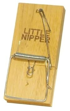Little Nipper Rattenfalle - Leistungsstarke traditionelle Falle auf Holzbasis mit starker Feder, schnell & menschlich, einfach zu setzen, ideal zur Schädlingsbekämpfung PSLNM (4 Stück)