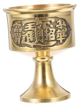 PRETYZOOM 1pezzi Coppa Per Offerte Rame Ciotola Buddista Per Preghiere e Cerimonie Religiose Utensile Decorativo Per e Sacrifici Capacità Retro e Classico