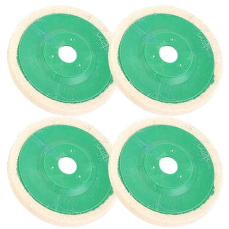Wool Felt Polishing Wheel Disc,4X Wool Round Polishing Buffing Wheel Pads | Grinding Tool for Metal Aluminum, Stainless Steel, Chrome, Jewelry, Wood, Ceramic, Glass