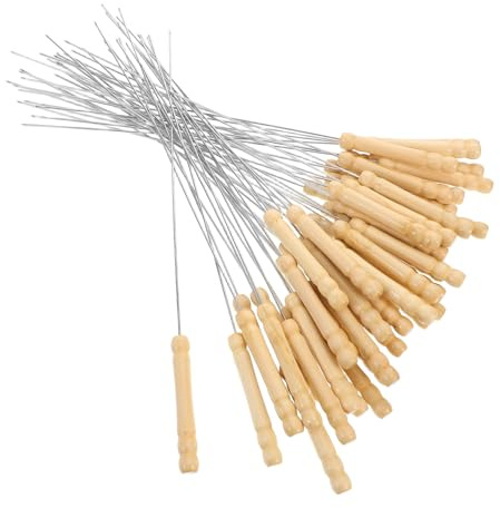 Didiseaon 50pièces Brochettes De Barbecue Acier Inoxydable Avec Manche Lot De Réutilisables Pour Griller Viande Poulet Crevettes