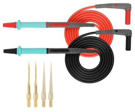 Multimètre en silicone souple ignifuge - 4 pointes d'aiguille en acier remplaçables pour une réparation électronique de test précise - Multimètre