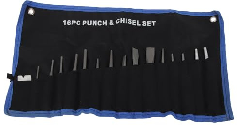 Ausla Mecánica de 16 PCS Kit de Cincel, Golpes y Set de Cinceles, Aplicaciones Anchas, Mecánica de Servicio Pesado Herramienta de Reparación de Cinceles Punch Metalurking Set, para Automóviles y