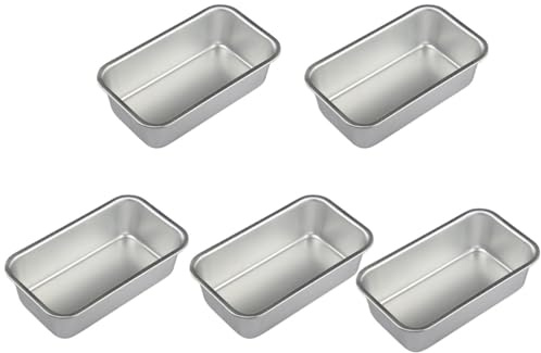 WEKADRIN Teglia Da Forno Per Pane e Torta, Set 5 Pezzi in Acciaio Resistente Alle Alte Temperature, Utensili Da Cucina Ecologici Per Uso Domestico e Professionale in Pasticceria