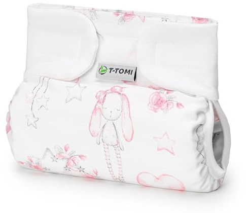 T-Tomi Orthopädisches Spreizhöschen für breites Wickeln Klettverschluss Größe 3-6 kg (Sweet Bunnies)