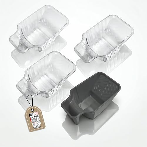 mako easyCUP Farbwanne 1,5 l mit 3 Inlays - Komfort Lackierwanne | Ergonomischer Griff, extra hohe Seitenwände, 13 cm Abrollfläche - ideal für mehrere Räume und großflächiges Streichen