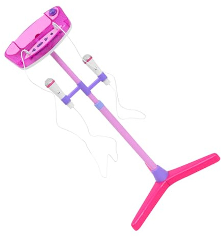 Mikinona Microfono Karaoke per Rosa Musicale Educativo con Doppio Microfono Ricaricabile Giocattolo Multifunzionale per Sviluppo Creativo e Gioco Interattivo