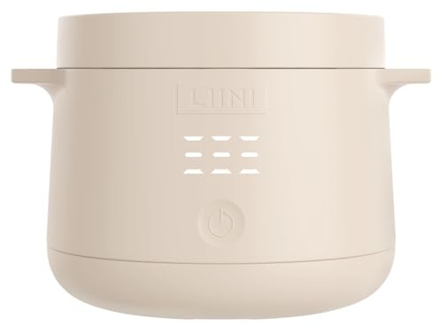 LIINI® 2.0 PRO Breiwärmer beige – Akku Babybreiwärmer, 50W, 10'000 mAh, Erwärmen per Knopfdruck, IP66, auslaufsicher, Edelstahlplatte, BPA-frei, USB-C Aluminiumkabel