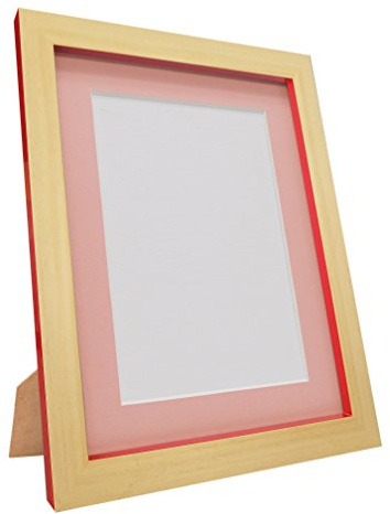 FRAMES BY POST Magnus - Marco de Fotos (30 x 30 cm, plástico Reciclado), Color Haya y Rojo