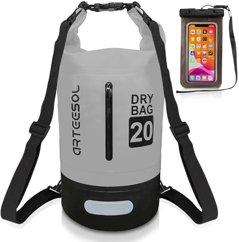 Waterproof Dry Bag, 5L/10L/20L/30L Waterproof Backpack Dry Sack Rucksack, Swim Bag with Adjustable Shoulder Straps, for Beach Swimming Kayaking Hiking Boating Canoeing Surfing Fishing