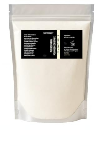 Pierre d’Alun en Poudre de Cristaux 250g | 100% Naturelle | Déodorant Minéral & Cosmétique DIY | Soin Traditionnel