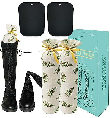 Boot Organizer & Shapers for Women - Fresh Cedar Inserts for Tall Boots - Keep Fresh & in Shape