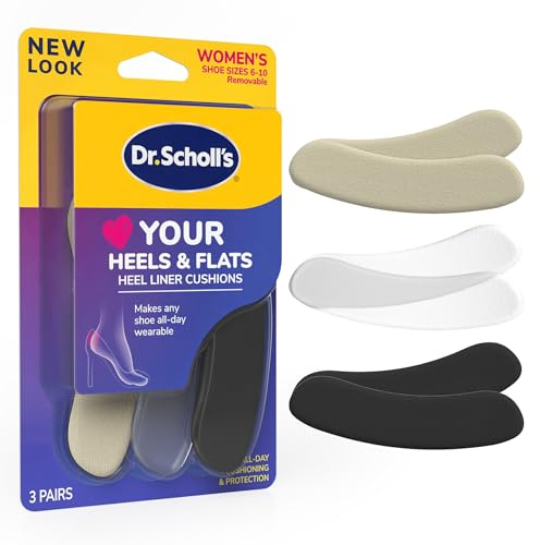 Dr. Scholl's Foam Heel Liners Helps Prevent Uncomfortable Shoe Rubbing at The Heel and Helps Prevent Shoe Slipping for Shoes That are Too Big, 3 Pair