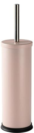 Harbour Housewares Matte Pink Toilet Brush and Holder – Stainless Bathroom Accessory with Non Slip Base – Rust Resistant Toilet Cleaning Brush Set for Compact, Modern and Hygienic Home Spaces