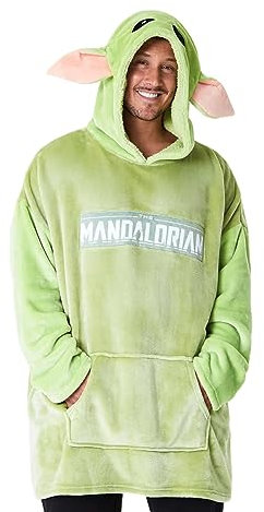 Disney Baby Yoda Sudaderas Hombres, Manta con Capucha, Sudadera Forro Polar The Mandalorian