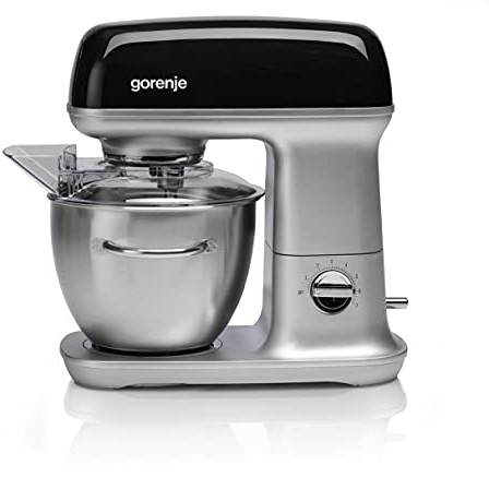 Gorenje MMC 1000 RLBK Küchenmaschine mit 7 Geschwindigkeitsstufen/AC Motor/ 3D Mixen/SuperSilent/EasyClean /Überhitzungsschutz/ Drehzahlregulierung/4,5 l/1000 W/37,2 cm/Schwarz