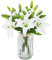 HAOSHICS Lot de 6 fleurs de lys artificielles, bouquet de lys artificiels, fleurs au toucher réaliste pour la maison, le bureau, les fêtes de mariage, les vases et centres de table (blanc)