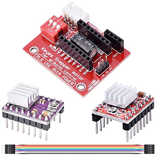 Youmile 3D Drucker Schrittmotortreiber Control Erweiterung Shield Board mit A4988 DRV8825 DuPont Kabel,für A4988 DRV8825 Druckerzubehör