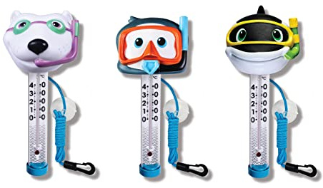 poolomio Poolthermometer Diver Wasserthermometer für Schwimmbecken, Schwimmbad und Pools