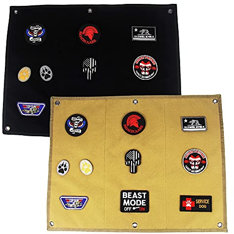 LOBOLOKO Patch Aufhänger - Klettmatte Wand - Tactical Patch Wall Display - Schwarz oder Tan